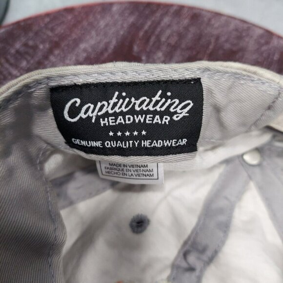 Gray Clemson Tiger Paw Hat Adjustable  College Football  Discolor on Strap - Picture 14 of 16